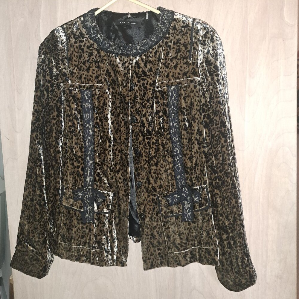 Elie Tahari Women's Cheetah Leopard Blazer